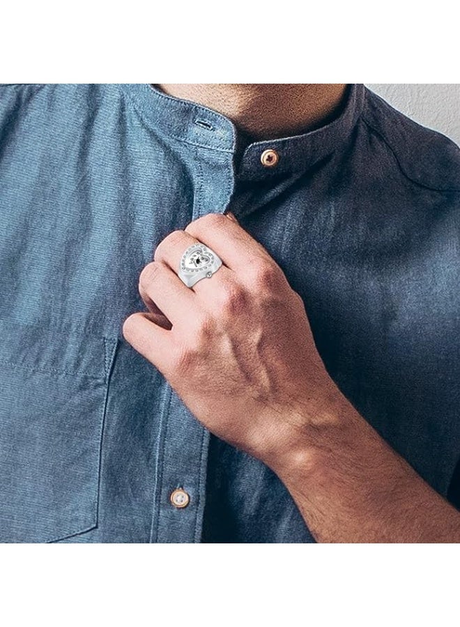 مجوهرات - ساعات يد دائرية أنالوج للرجال والنساء، سهلة القراءة، تعمل بحركة كوارتز، خواتم ساعة قابلة للتعديل. - Image 5